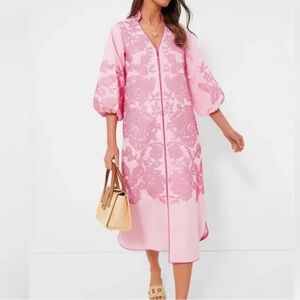 Pink Embroidery Arem Caftan